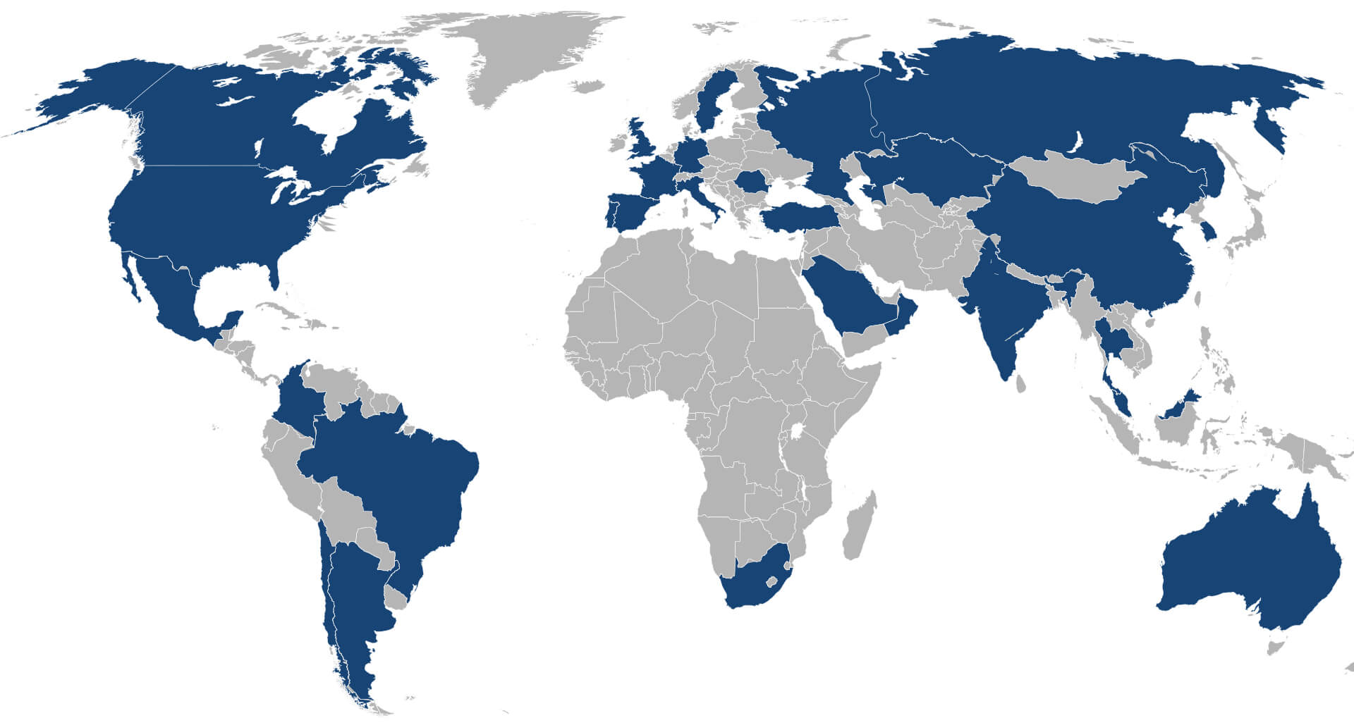 World map with partner locations